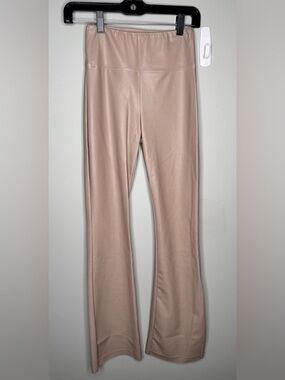 Enza Costa Women’s Tan Bell Bottom Flare Faux Leather Leggings Pants - Size 0